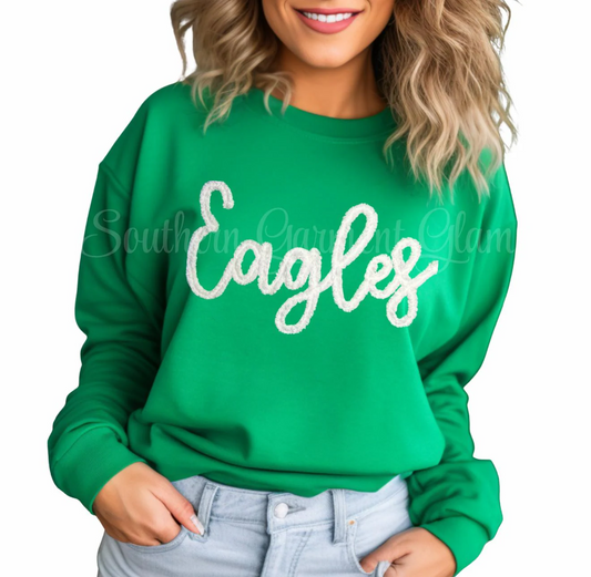 Eagles Yarn Embroidered Sweatshirt