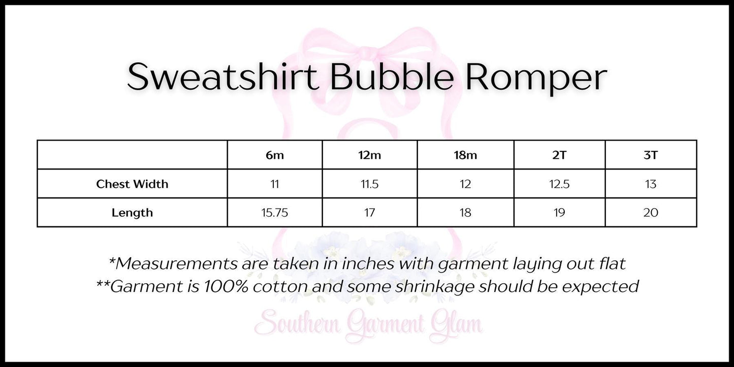 Valentine Sweatshirt Bubble Romper
