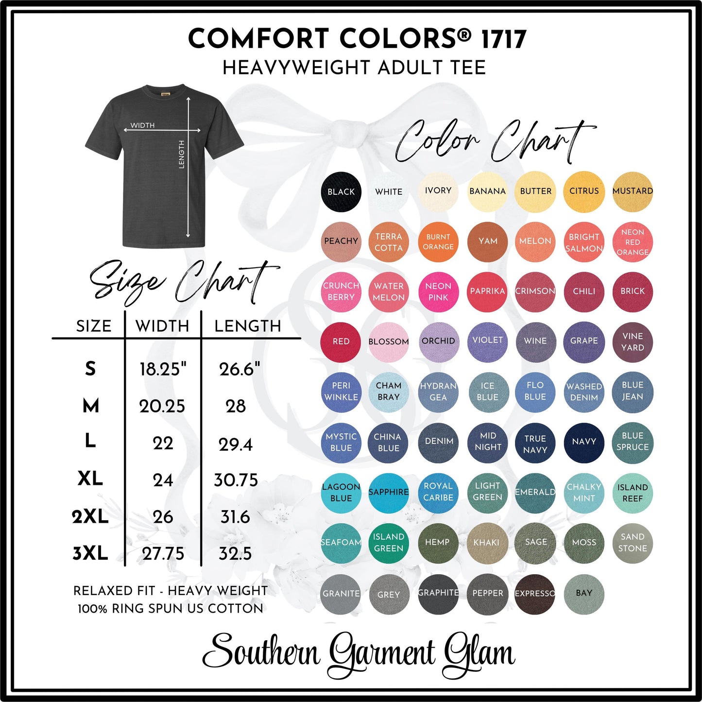 Louisiana Coquette Bow Comfort Colors Tee