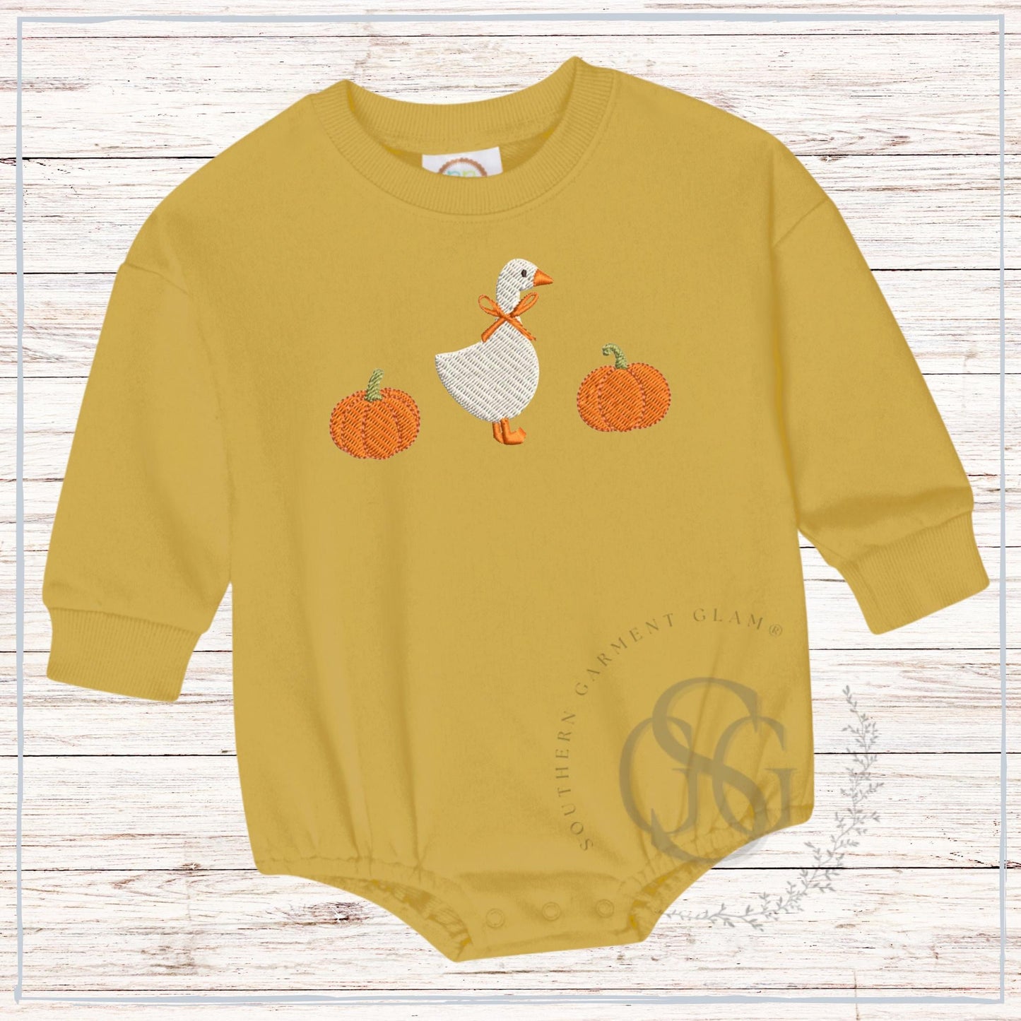 Fall Sweatshirt Bubble Romper