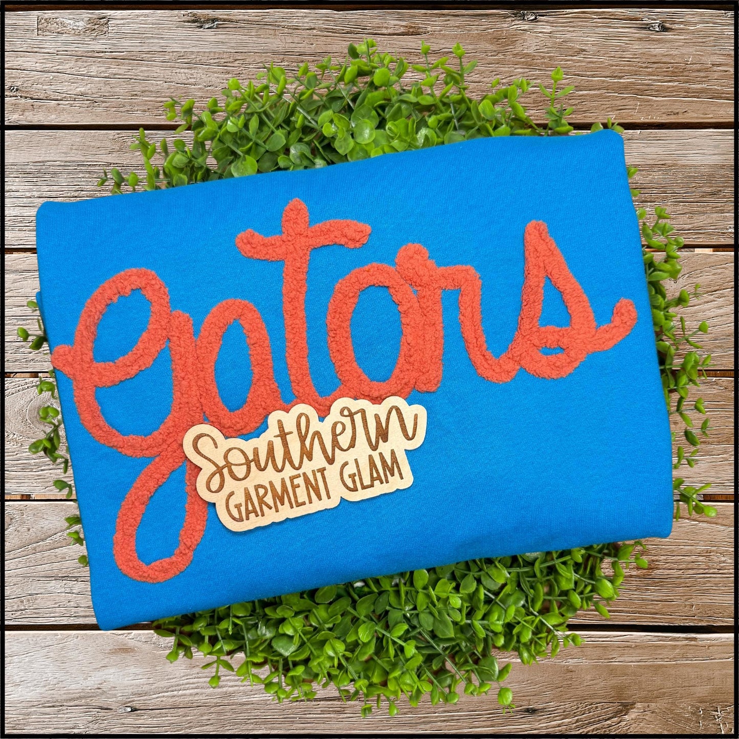 Gators Yarn Embroidered Sweatshirt, Spirit Shirt, Adult Crewneck Pullover, Game Day Outfit