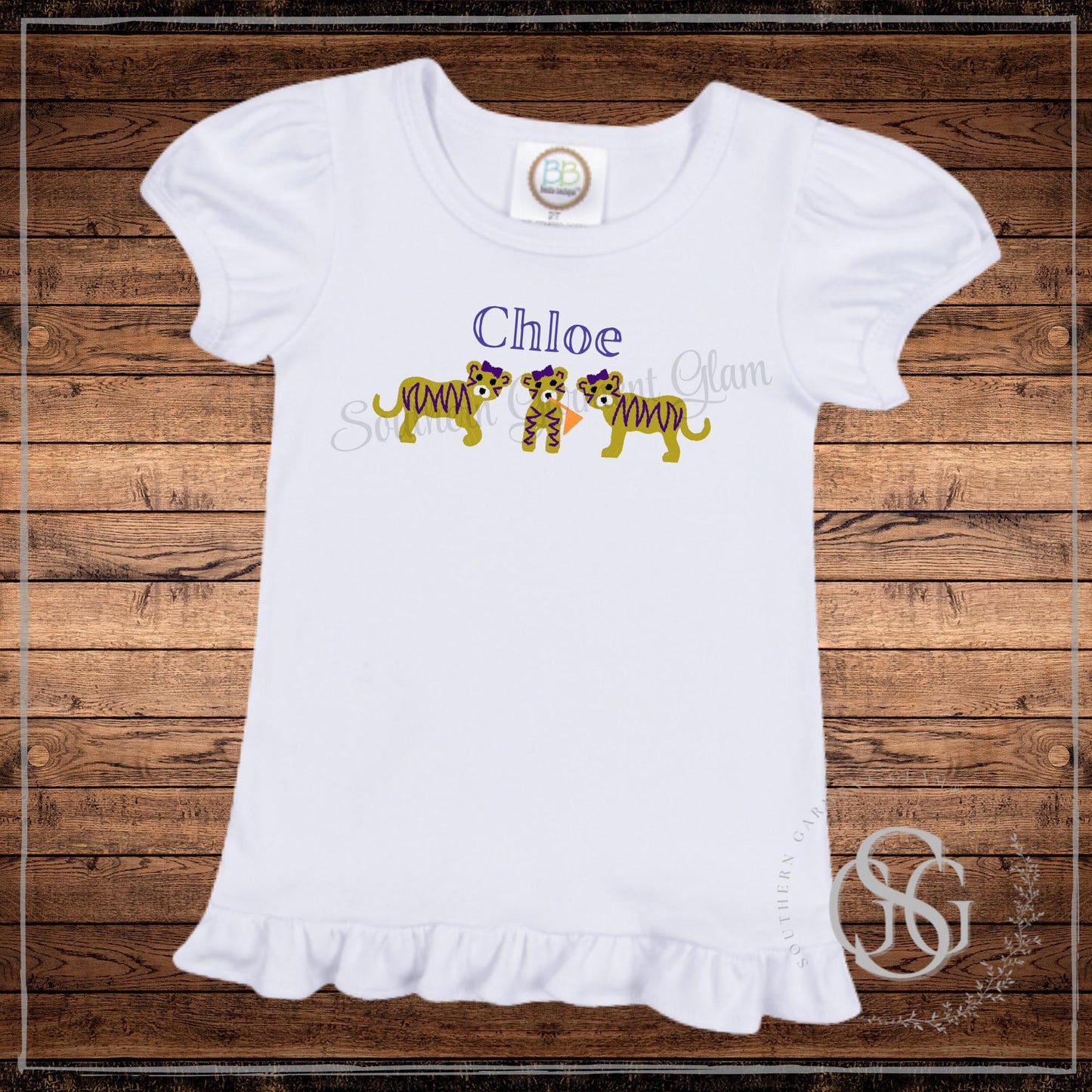 Tiger Embroidered Shirt, Spirit Sweatshirt, Game Day Outfit, Youth Game Day Tee