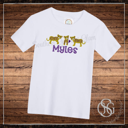 Tiger Embroidered Shirt, Spirit Sweatshirt, Game Day Outfit, Youth Game Day Tee