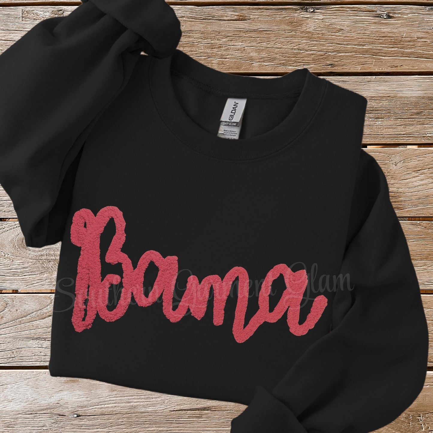 Bama Yarn Embroidered Sweatshirt, Alabama Spirit Shirt, Adult Crewneck Pullover, Game Day Outfit