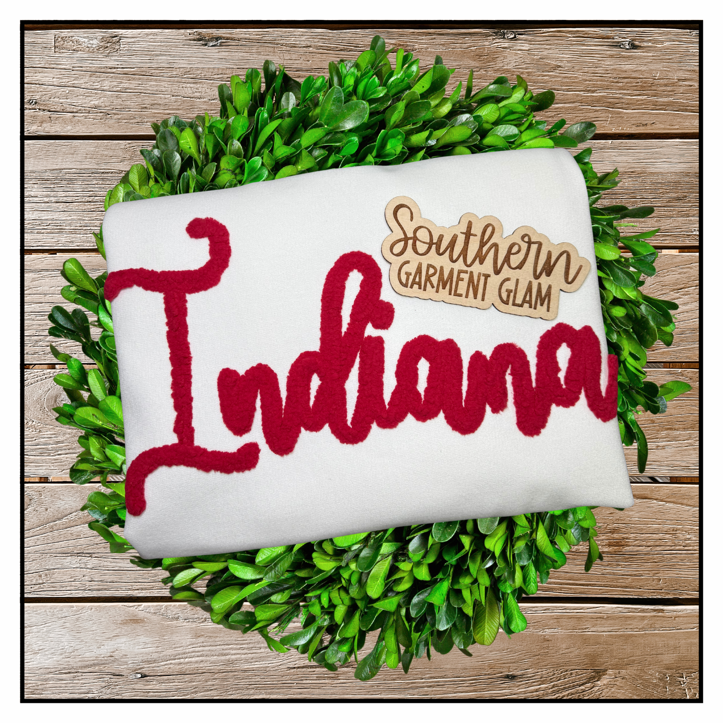 Indiana Yarn Embroidered Sweatshirt, Spirit Shirt, Adult Crewneck Pullover, Hoosiers Game Day Outfit