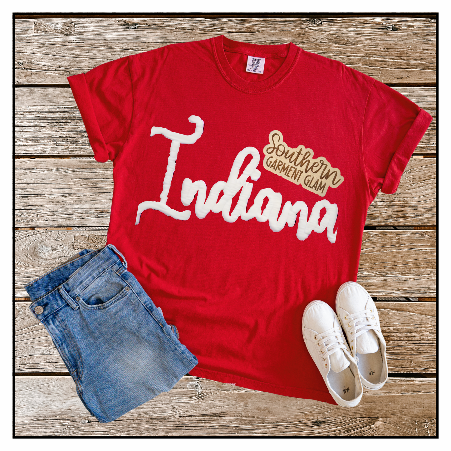 Indiana Yarn Embroidered Sweatshirt, Spirit Shirt, Adult Crewneck Pullover, Hoosiers Game Day Outfit