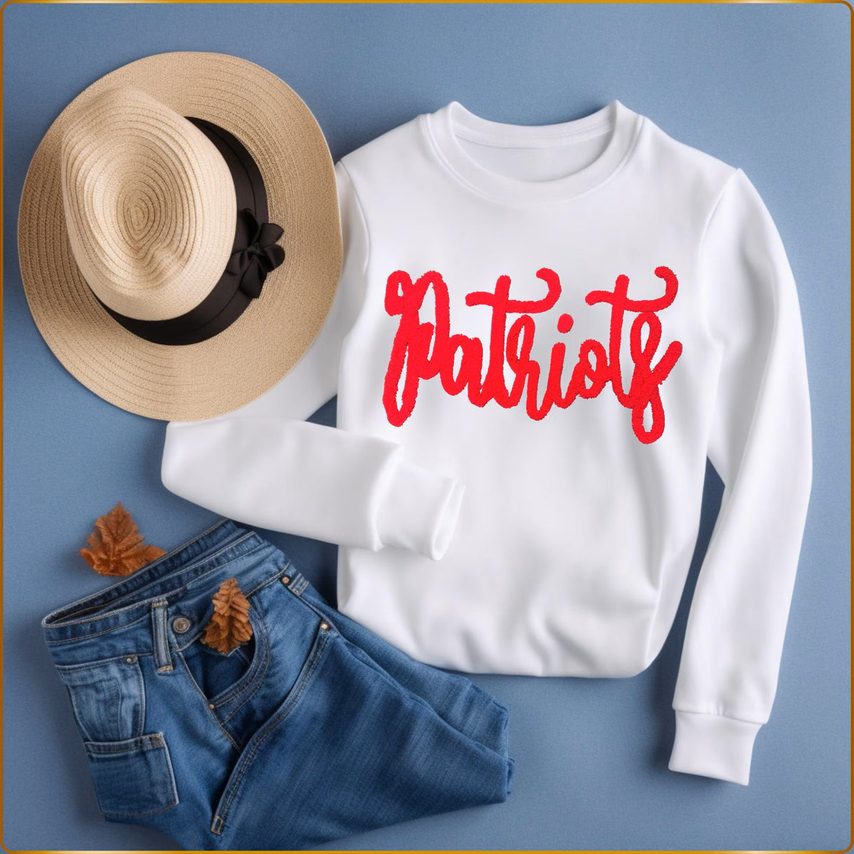 Patriots Yarn Embroidered Sweatshirt