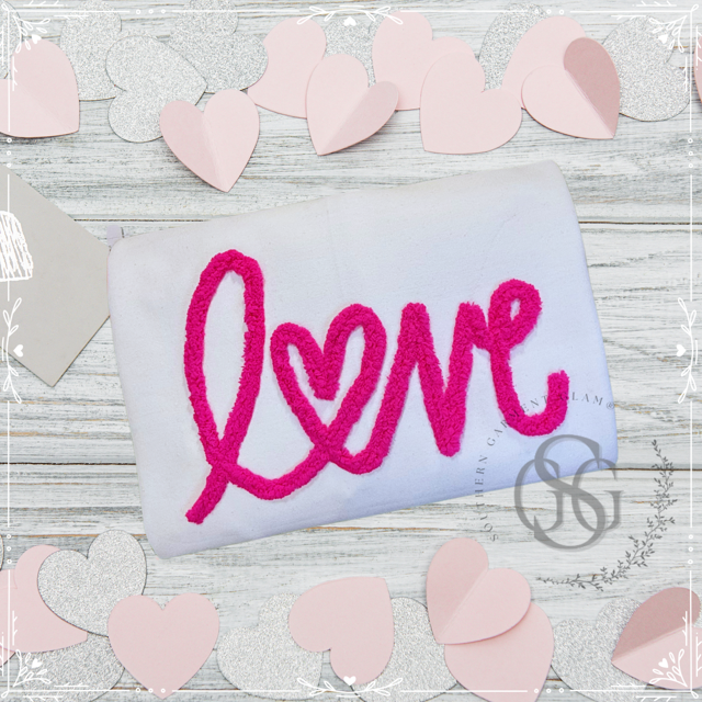 Valentine Love Yarn Embroidered Sweatshirt