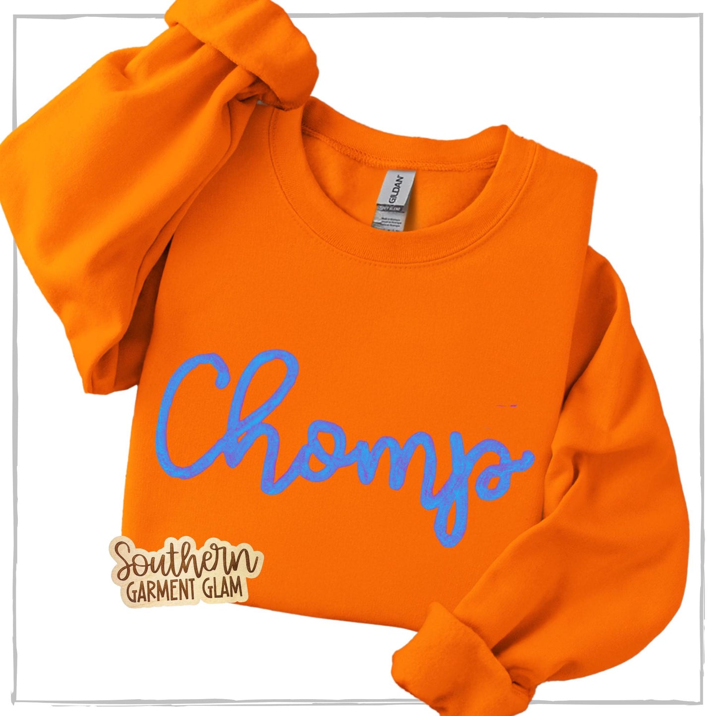 Chomp Yarn Embroidered Sweatshirt, Spirit Shirt, Adult Crewneck Pullover, Game Day Outfit
