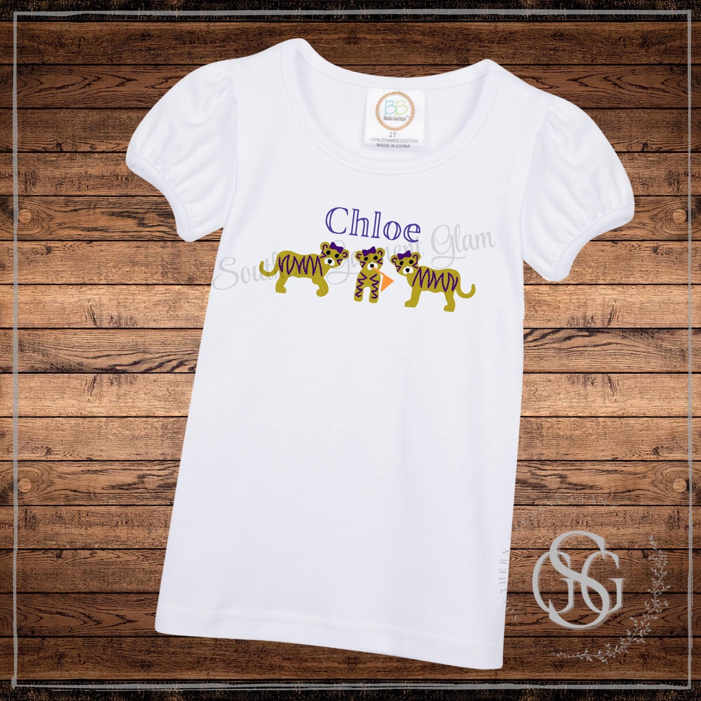 Tiger Embroidered Shirt, Spirit Sweatshirt, Game Day Outfit, Youth Game Day Tee