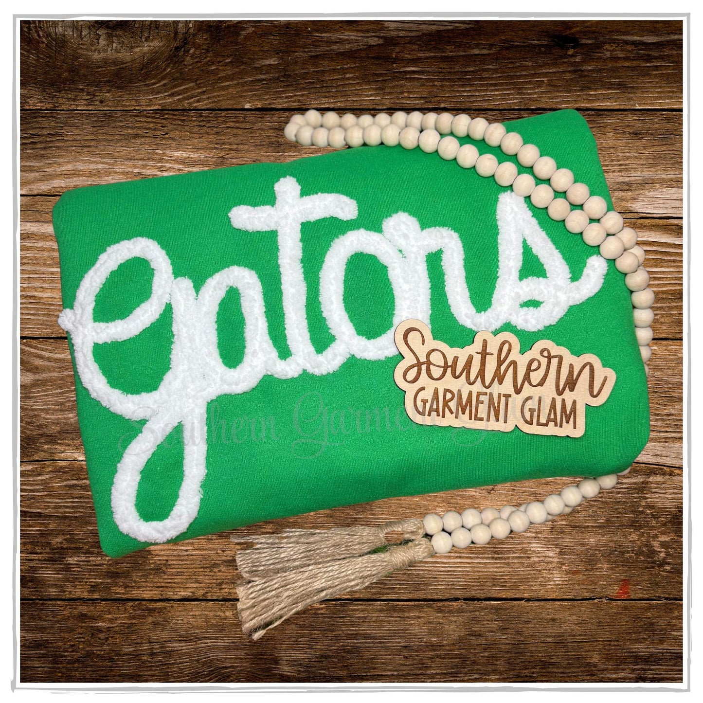 Gators Yarn Embroidered Sweatshirt, Spirit Shirt, Adult Crewneck Pullover, Game Day Outfit