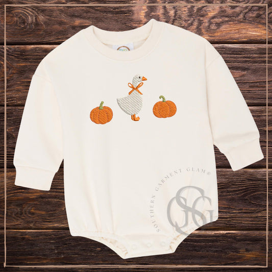 Fall Sweatshirt Bubble Romper